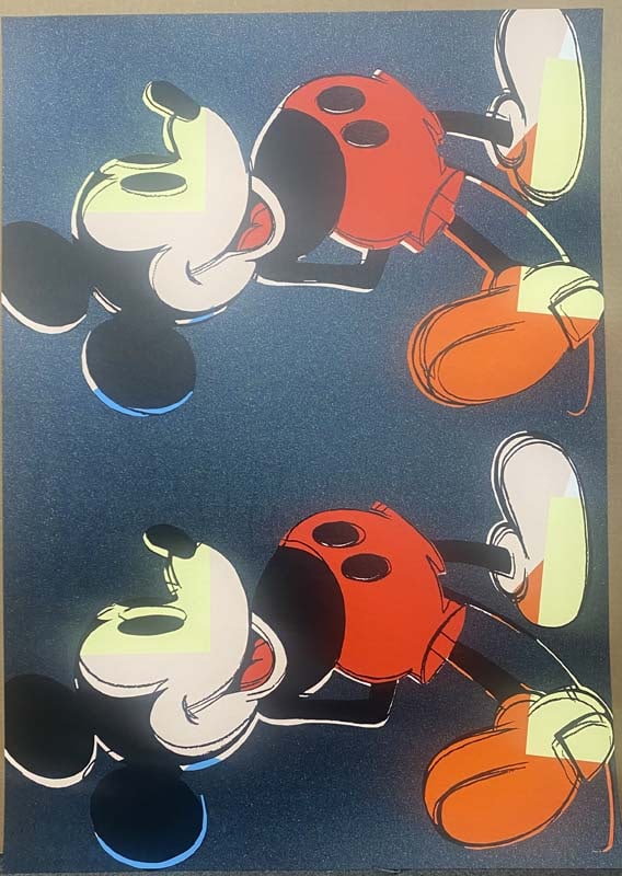 Andy Warhol Double Mickey Mouse  Original silkscreen serigraph with diamond dust (1 of 1)