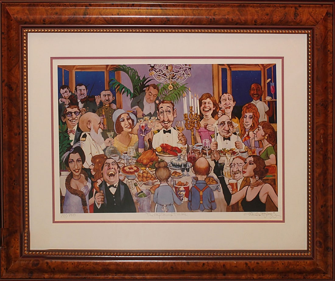 Charles Bragg Limited Edition Lithograph-The Captains Table (1 of 1)