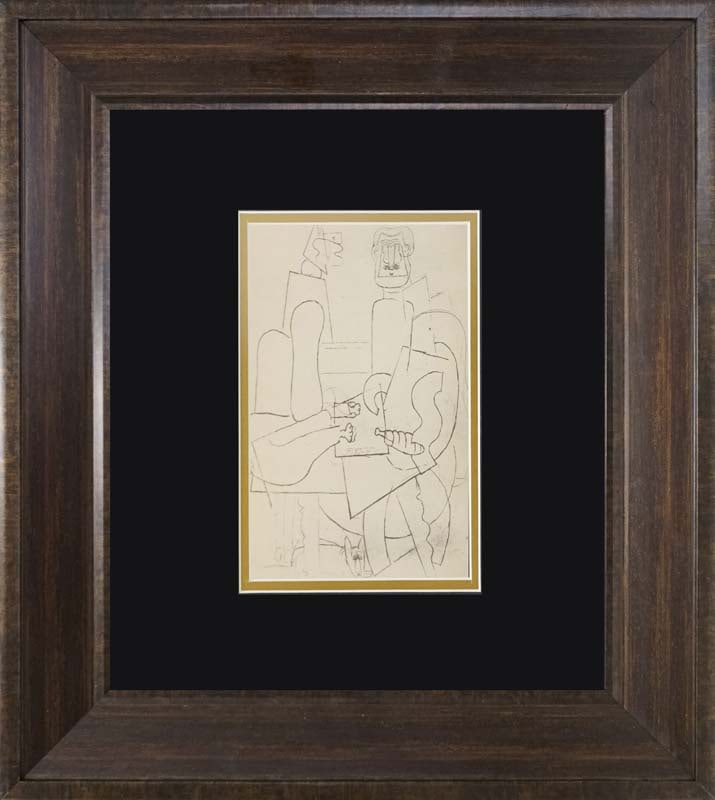 Pablo Picasso lithograph from 90 years ago Antique on Velin from 1926 Paris: Pablo Picasso lithograph from 90 years ago Antique on Velin from 1926 Paris. Image size 10x 8 inches and approx 24 x 20 inches overall. Custom framed Includes certificate.