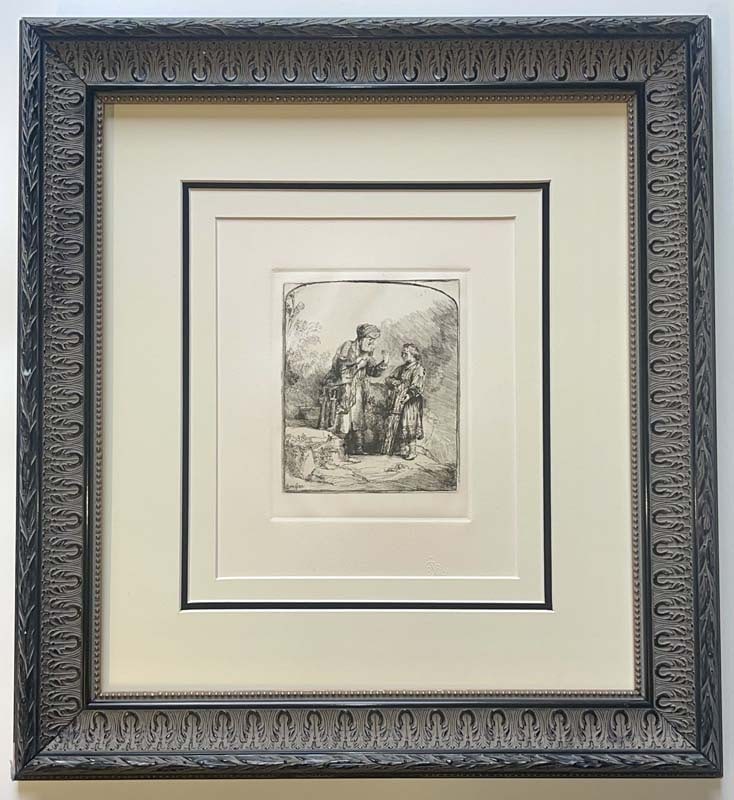 Rembrandt. Abraham and Isaac. B. 34. Etching. Rembrandt (After by Amand Durand), Date of  original (1 of 1)