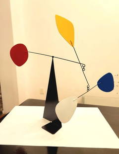 Large Vintage Marcel Duchamp and Alexander Calder Inspired Table Mobile 24''x17'': Large Vintage Marcel Duchamp and Alexander Calder Inspired Table Mobiles 24''x17''Perhaps no artist has a greater presence at the National Gallery of Art than Alexander Calder. His mobile, commissione