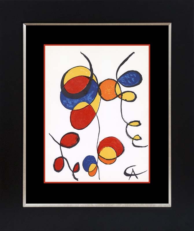 Alexander Calder Lithograph: Lithograph by Alexander Calder Approx 22x28 inches Custom Framed. Includes certificate of authenticity. Signed in the stone.