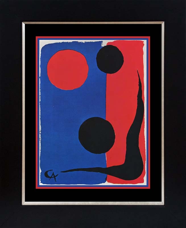 Alexander Calder Color Plate Lithograph from 1971: Alexander Calder Color Plate Lithograph Printed in the 1970. Custom framed Includes certificate of authenticity. Approx 20x24 inches.
