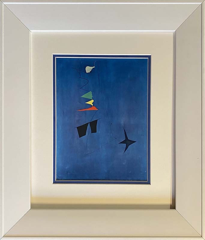 Joan Miro Lithograph from 1970 Luxor: Joan Miro Lithograph Approx 24x20 inches Custom framed and includes certificate