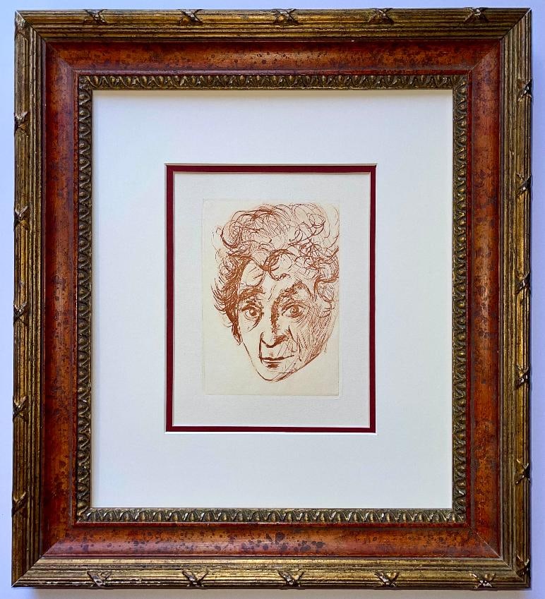 Salvador Dali. Portrait of Chagall. Posthumous Etching (1 of 1)