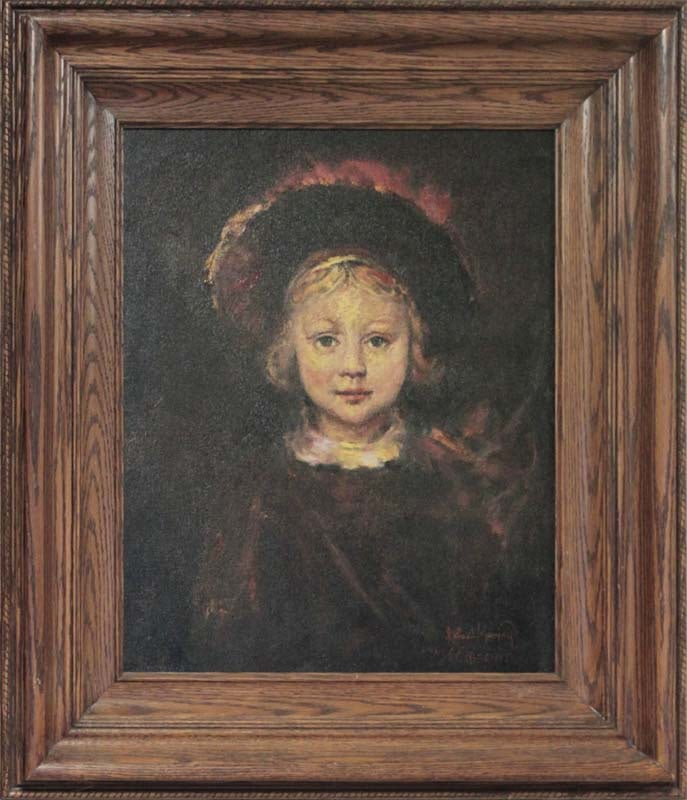 Rafael Oil on canvas after Rembrandt Titus (1 of 1)
