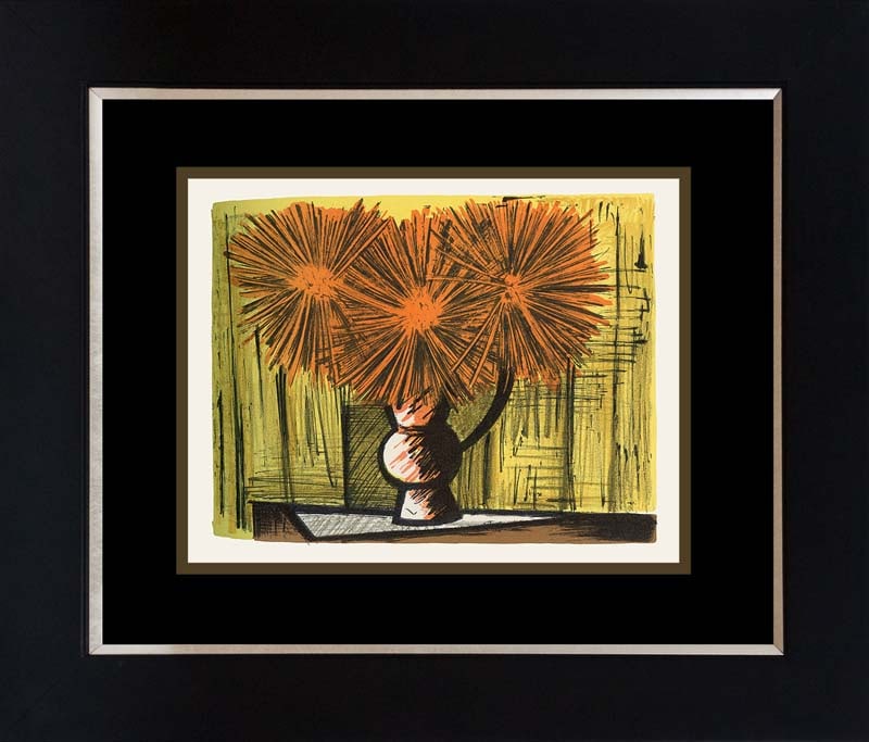 Bernard Buffet lithograph after Buffet printed by Mourlot over 40 years old Rare find: Bernard Buffet Lithograph from 1967 printed Mourlot Press in Paris France. Custom framed Approx 18x22 inches Includes certificate of authenticity.