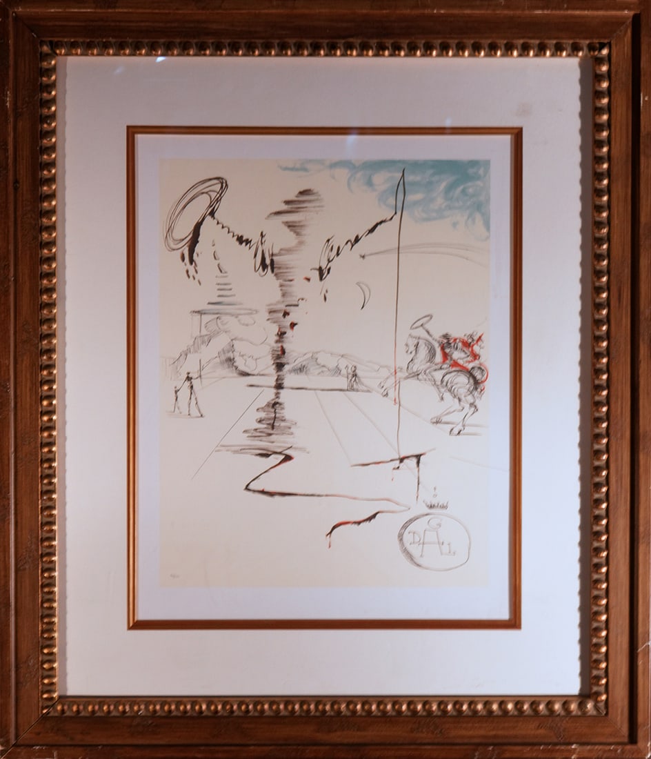 Salvador Dali Spinning Man Limited Edition Lithograph: Salvador Dali Limited Edition Lithograph Signed in the plate and numbered by the artist Professionally framed Approx 30x24 inches