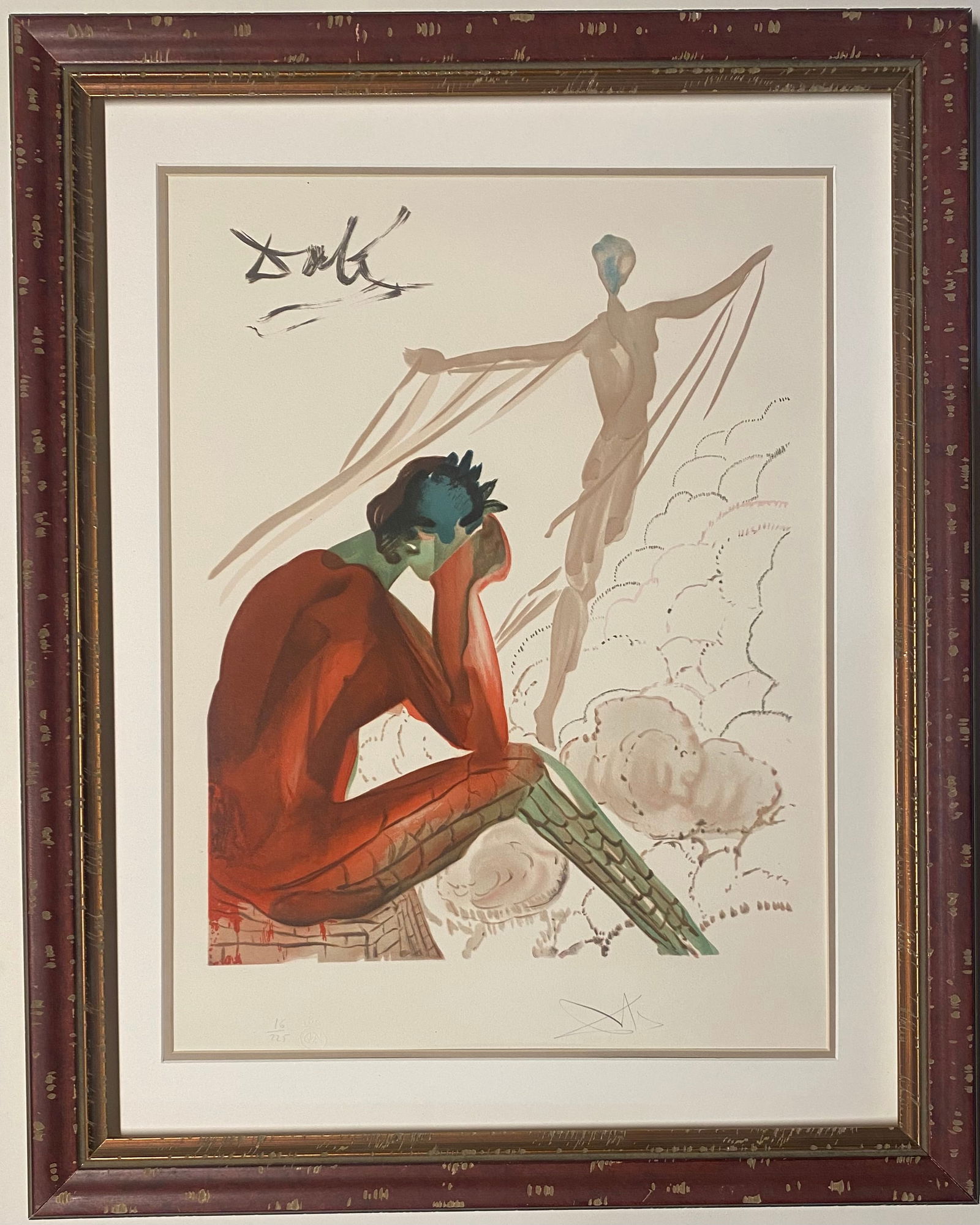 Salvador Dali Le Jeune Icare from The Art of Loving  Ovide. 1979. Limited Edition Lithograph in (1 of 1)