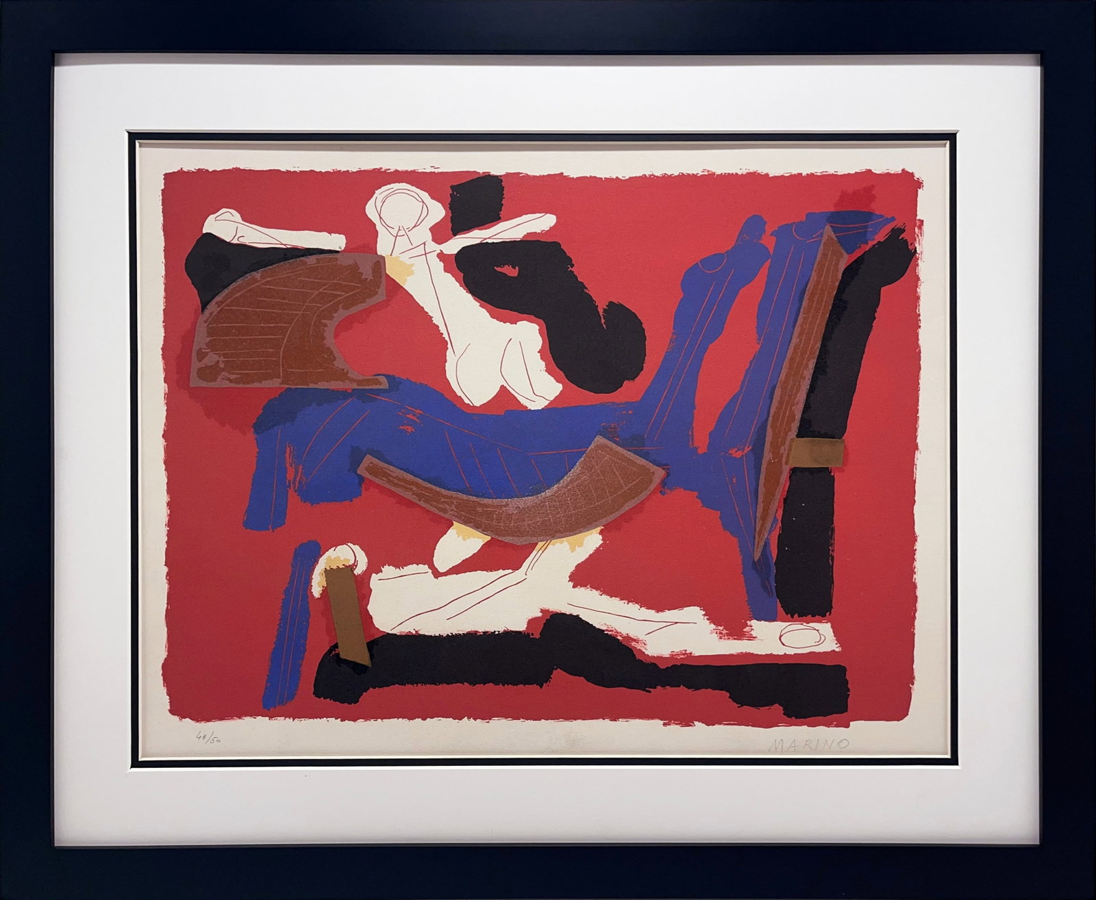 Mario Marini Serigraph hand signed and numbered Limited Edition: Mario Marini Serigraph hand signed and numbered Limited Edition Approx 28x22 inches Custom framed and includes certificate