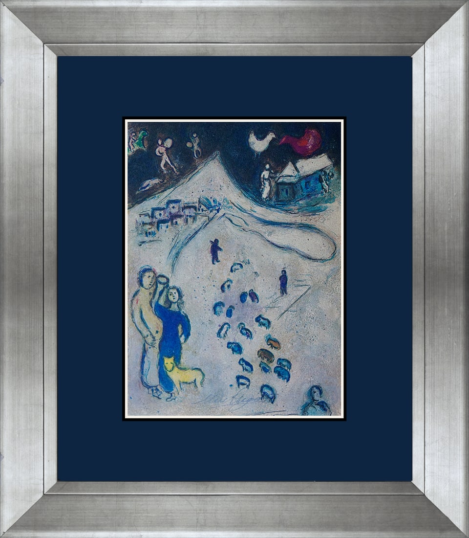 Marc Chagall Hand Signed Lithograph: Marc Chagall Hand Signed Lithograph Approx 20x24 inches Custom framed. Hand signed by Marc Chagall. Includes certificate of authenticity.