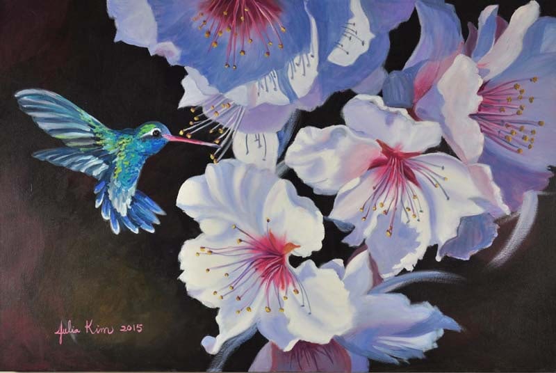 Julia Kim original oil on canvas: Julia Kim Original oil on canvas. Approx 20x28 inches. One of a kind original. Hand signed by the artist. Includes certificate.