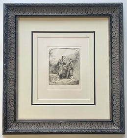 Rembrandt. Abraham and Isaac. B. 34. Etching. Rembrandt (After by Amand Durand), Date of  original