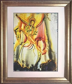 Salvador Dali Le Cavalier Triomphant. 1973.  Limited Edition Embossed Lithograph in Colors on