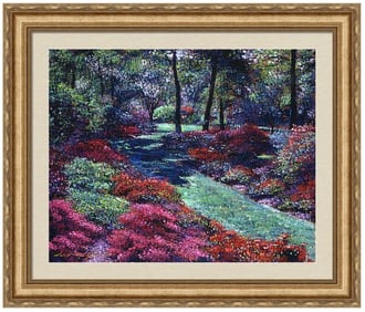 Soft Azaleas Original mixed media on canvas by David Lloyd Glover