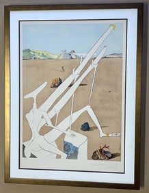 Conquest of the Cosmos Salvador Dali Limited Edition Original Etching and Lithograph  in color Hand
