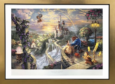 Beauty and the Beast by Thomas Kinkade Limited Edition Original Lithograph