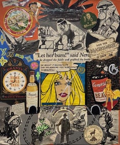 Art Chorney. Let Her Burn. Original on canvas Painting. 24x20 inches image size.