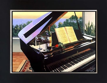Robert Copple Wine Series Hand embellished Limited edition on canvas