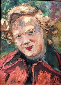 Original oil on board  Helene Funke