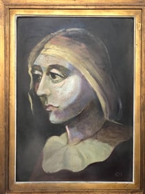 Original oil on masonite  by Karl Hofer