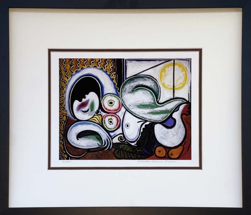 Pablo Picasso Limited Edition Collection Domain Lithograph: Pablo Picasso Limited edition Lithograph. Custom framed. Estate signed. From the Collection Domaine Picasso. Includes certificate of authenticity. Approx. 24x28.