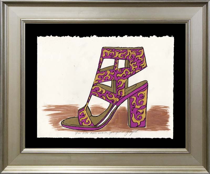 Original by Gaylord Soli Very Cool Shoes for the night out.: Gaylord Soli Original Approx 20x16 image size Hand signed by the artist One of a kind original Includes documentation and custom framed This work was purchased directly from the artist.