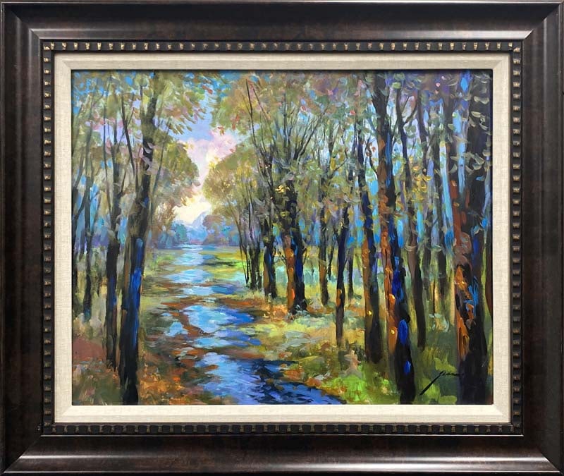Original mixed media on canvas Michael Schofield Landscape: Michael Schofield. Original mixed media on canvas Approx 30x24 image size in inches.Hand signed by the artist. Custom framed. Includes certificate of authenticity. One of a kind. This work was purchas