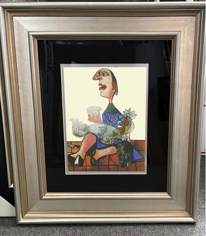 Pablo Picasso Collection Domaine Limited Edition: Limited Edition on paper from Pablo Picasso Collection Domain. Signed by the Picasso Estate Lithograph Pablo Picasso Approx 24x30 inches. Includes certificate of authenticity. Professionally framed.