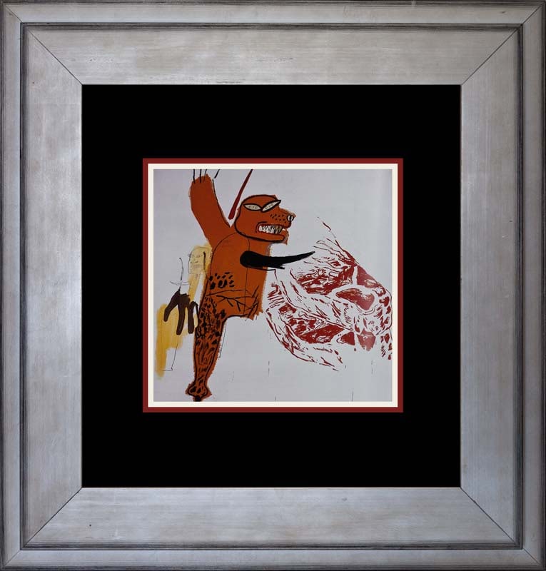 Basquiat and Andy Warhol Color Plate Lithograph: Andy Warhol and Jean Michel Basquiat 1999 Color Plate Lithograph. Approx 20x22 inches. Professionally framed. Includes documentation