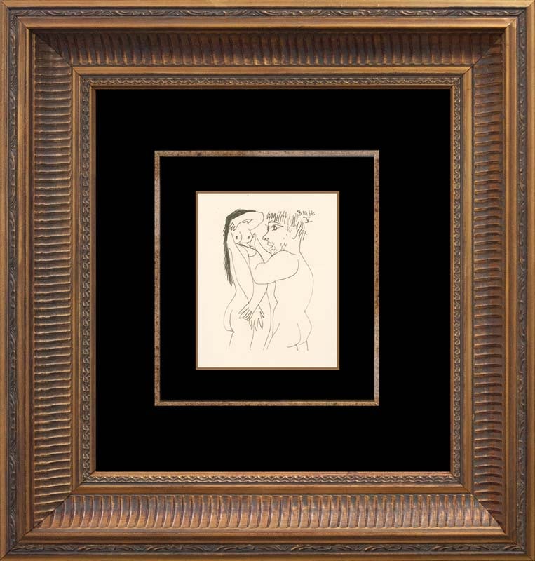 Pablo Picasso limited edition lithograph after Picasso printed in 1970: Pablo Picasso Lithograph from 1970. Approx 16x22 inches. Custom framed. Includes certificate of authenticity.