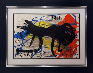 Joan Miro Original Lithograph Derriere Le Mirror