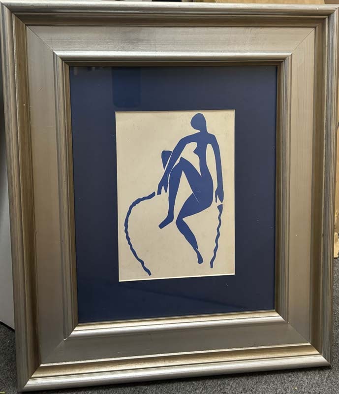 Henri Matisse 1956 lithograph: Henri Matisse 1956 lithograph Blue Nude Approx 20x18 inches