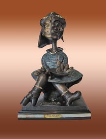 Pablo Picasso Maya and Boat Fine Bronze Sculpture