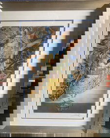 Salvador Dali. Lapis Lazoli Corpuscular Assumption. Limited Edition Lithograph in colors Hand signed