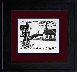 Vlaminck Place de L'Elgise Limited Edition Original Lithograph Hand signed.