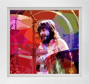John Bonham Bonzo Hand embellished on canvas by David Lloyd Glover