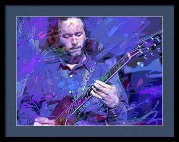 Robby Kreiger The Doors Original mixed media on canvas by David Lloyd Glover