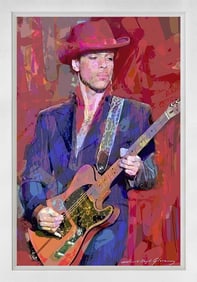 Prince while my guitair gently weeps Mixed Media on canvas by David Lloyd Glover