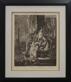 Rembrandt Etching Christ and Pilate Amand Durand B.76. Etching Amand Durand (1831-1905) Hand pulled