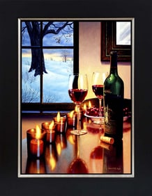 Robert Copple Wine Series Hand embellished Limited edition on canvas