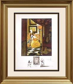 Salvador Dali Vermeer La Lettre from Changes in Great Masterpieces 1984. Limited Edition Hand signed