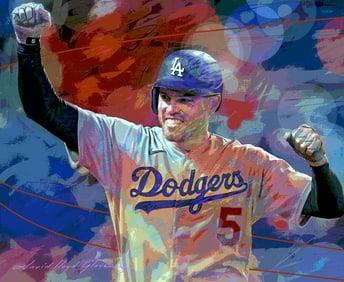 Freddy Freeman Original mixed media on canvas by David Lloyd Glover