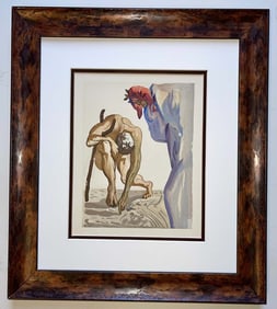 Salvador Dali  Wood cut Divine Comedy 1964