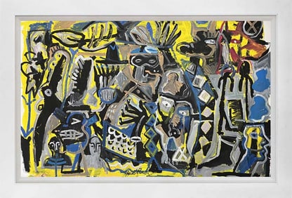 Gino Perez. Original Painting on Canvas. Approx 46x31 inches.