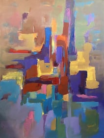 Original Abstract on canvas by Michael Schofield 48x36 inches image size