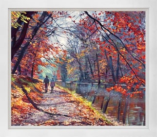 Walking Together Mixed Media Original on canvas by David Lloyd Glover