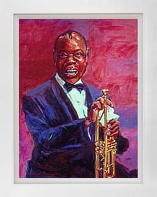 Mixed Media Original by David Lloyd Glover Satchmo on canvas