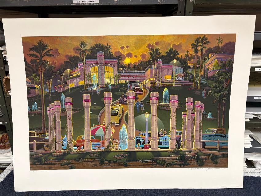 Michael Young Limited Edition Serigraph: Michael Young serigraph limited edition hand signed and numbered 1992 34x26 inches image size Incudes certificate of authenticity.