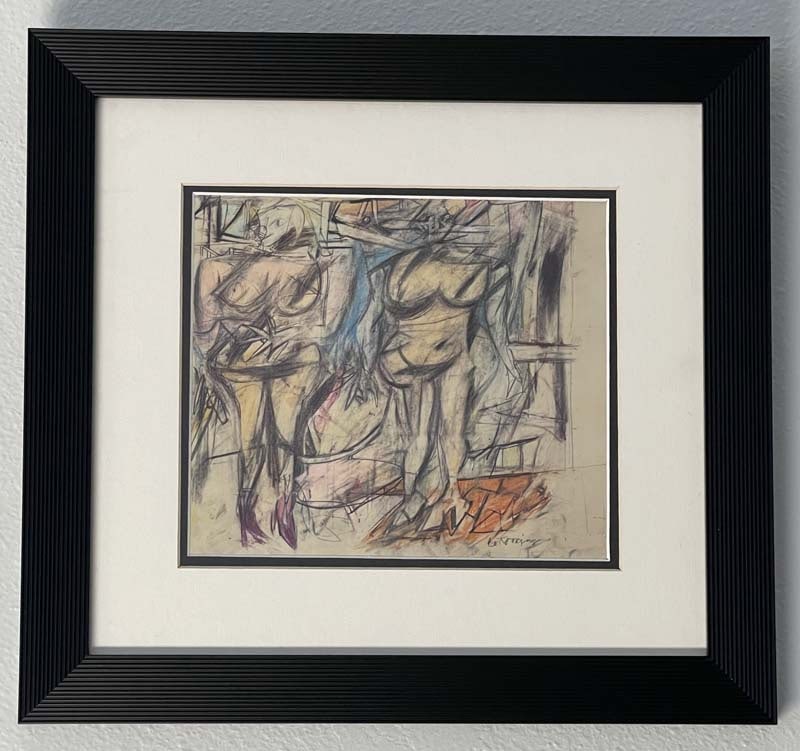 Willem de Kooning Color Plate Lithograph: Willem de Kooning Approx 24x20 inches color plate lithograph custom framed and includes certificate